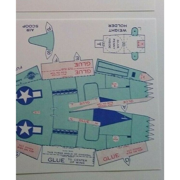 Airplane Toy Jack Armstrong Tru-Flite Model Of American Aircobra 1944 GM Plane - Picture 4 of 4